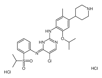 5-chloro-2-N-(5-methyl-4-piperidin-4-yl-2-propan-2-yloxyphenyl)-4-N-(2-propan-2-ylsulfonylphenyl)pyrimidine-2,4-diamine,dihydrochloride
