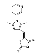 4-​Thiazolidinone, 5-​[[2,​5-​dimethyl-​1-​(3-​pyridinyl)​-​1H-​pyrrol-​3-​yl]​methylene]​-​2-​thioxo-