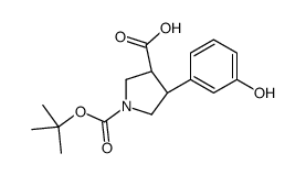 (3R,4S)-4-(3-hydroxyphenyl)-1-[(2-methylpropan-2-yl)oxycarbonyl]pyrrolidine-3-carboxylic acid