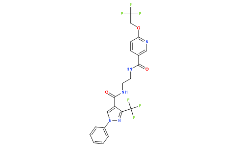 6-(2,2,2-三氟乙氧基)-n-[2-[[[1-苯基-3-(三氟甲基)-1H-吡唑-4-基]羰基]氨基]乙基]烟酰胺