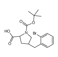 (2S,4R)-4-[(2-bromophenyl)methyl]-1-[(2-methylpropan-2-yl)oxycarbonyl]pyrrolidine-2-carboxylic acid