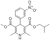 3,5-吡啶二羧酸,1,4-二氢-2,6-二甲基-4-(3-硝基苯基)-, 甲基 2-甲基丙基酯