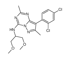 8-(2,4-Dichlorophenyl)-N-(1,3-dimethoxy-2-propanyl)-2,7-dimethylp yrazolo[1,5-a][1,3,5]triazin-4-amine