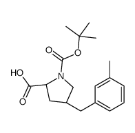 (2S,4R)-4-[(3-methylphenyl)methyl]-1-[(2-methylpropan-2-yl)oxycarbonyl]pyrrolidine-2-carboxylic acid