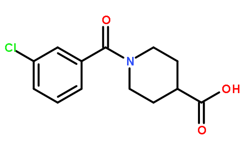 1-(3-氯苯甲酰基)哌啶-4-羧酸