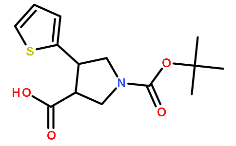 (3S,4S)-1-{[(2-Methyl-2-propanyl)oxy]carbonyl}-4-(2-thienyl)-3-py rrolidinecarboxylic acid