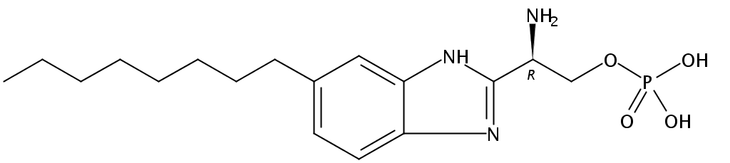 (R)-phosphoric acid mono-[2-amino-2-(6-octyl-1H-benzoimiazol-2-yl)-ethyl] ester