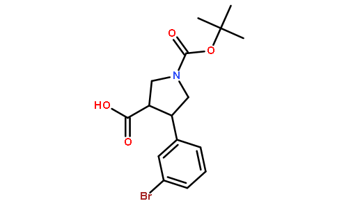 Boc-(+/-)-反式-4-(3-溴-苯基)-吡咯烷-3-羧酸