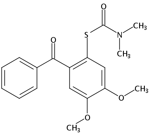 S-(2-Benzoyl-4,5-dimethoxyphenyl) dimethylcarbamothioate