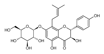 (2R,3R)-3,5-二羟基-2-(4-羟基苯基)-8-(3-甲基丁-2-烯-1-基)-4-羰基-3,4-二氢-2H-色烯-7-基β-D-吡喃葡萄糖苷