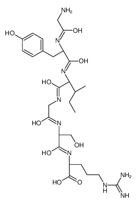 (2S)-2-[[(2S)-2-[[2-[[(2S,3S)-2-[[(2S)-2-[(2-aminoacetyl)amino]-3-(4-hydroxyphenyl)propanoyl]amino]-3-methylpentanoyl]amino]acetyl]amino]-3-hydroxypropanoyl]amino]-5-(diaminomethylideneamino)pentanoic acid