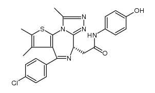 6H-​Thieno[3,​2-​f]​[1,​2,​4]​triazolo[4,​3-​a]​[1,​4]​diazepine-​6-​acetamide, 4-​(4-​chlorophenyl)​-​N-​(4-​hydroxyphenyl)​-​2,​3,​9-​trimethyl-​, (6S)​-