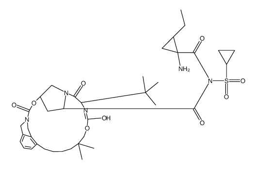 (1R,2R)-N-[[[6-(2-羧基-2,3-二氢-1H-异吲哚-4-基)-2,2-二甲基己基]氧]羰基]-3-甲基-L-缬氨酰-(4R)-4-羟基-L-脯氨酰-1-氨基-N-(环丙基磺酰基)-2-乙基环丙甲酰胺 (1-2)-内酯