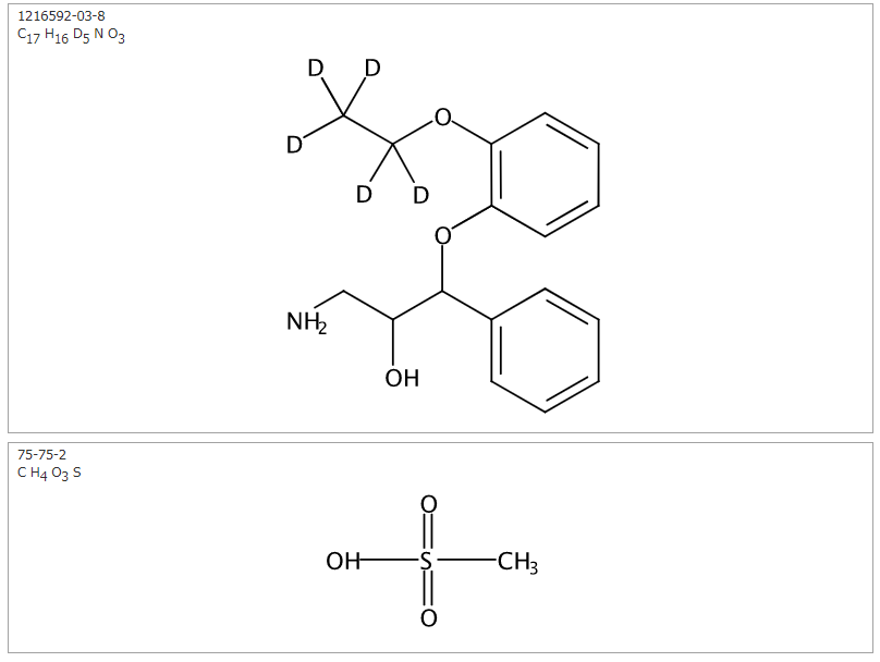 (2RS,3RS)-1-Amino-3-(2-ethoxy-d5-phenoxy)-2-hydroxy-3-phenylpropane Methanesulfonate Salt