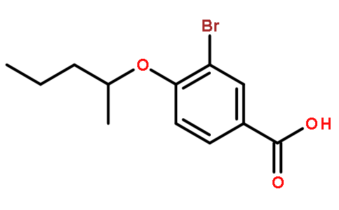 3-溴-4-(2-戊基氧基)苯甲酸