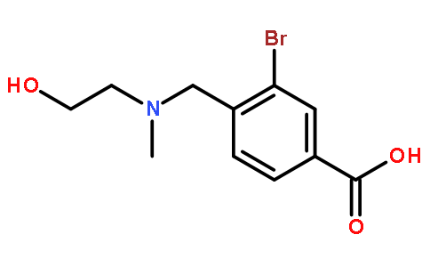 3-溴-4-(((2-羟基乙基)(甲基)氨基)甲基)苯甲酸