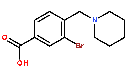 3-溴-4-(哌啶-1-甲基)苯甲酸