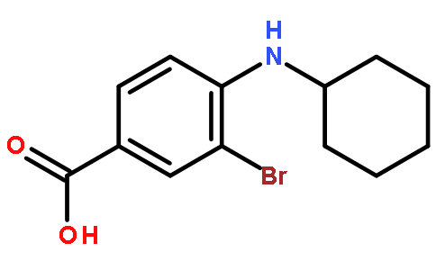 3-溴-4-(环己基氨基)苯甲酸