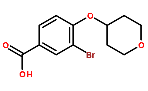 3-溴-4-(四氢-2H-吡喃-4-基氧基)苯甲酸