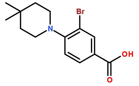 3-溴-4-(4,4-二甲基哌啶-1-基)苯甲酸