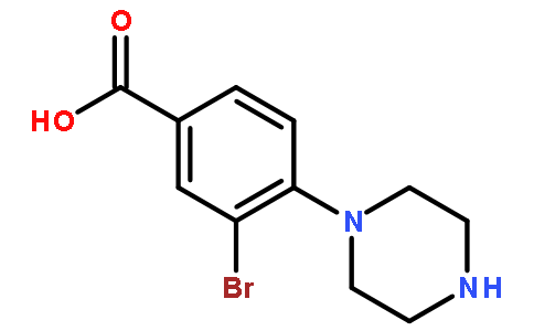 3-溴-4-(1-哌嗪)苯甲酸