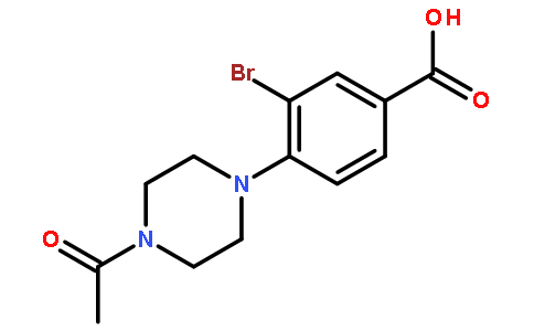 4-(4-乙酰基哌嗪-1-基)-3-溴苯甲酸