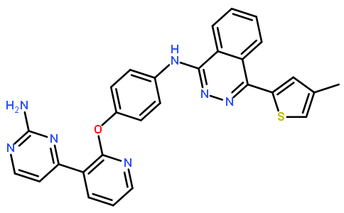 N-[4-[[3-(2-氨基-4-嘧啶基)-2-吡啶基]氧基]苯基]-4-(4-甲基-2-噻吩基)-1-酞嗪胺