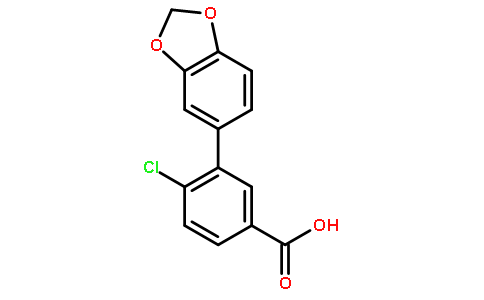 3-(苯并[d][1,3]二氧代l-5-基)-4-氯苯甲酸