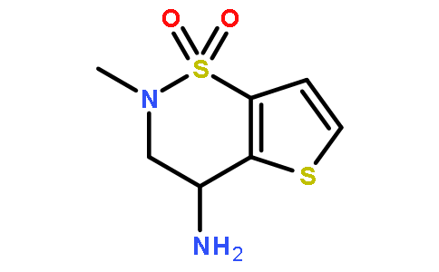 2-甲基-3,4-二氢-2H-噻吩并[2,3-e][1,2]噻嗪-4-胺 1,1-二氧化物