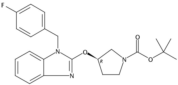 (R)-tert-Butyl 3-((1-(4-fluorobenzyl)-1H-benzo[d]imidazol-2-yl)oxy)pyrrolidine-1-carboxylate