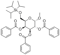 2,3,4-三-O-苯甲酰基-6-O-三异丙基甲硅烷基-α-D-吡喃半乳糖苷甲酯