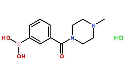 3-(4-甲基哌嗪-1-羰基)苯硼酸盐酸盐