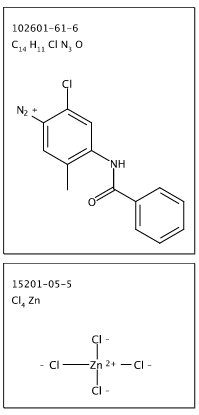 2-氯-4-苯甲酰氨基-5-甲苯重氮氯化物 半(氯化锌)盐
