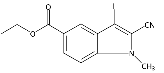 Ethyl 2-cyano-3-iodo-1-methyl-1H-indole-5-carboxylate