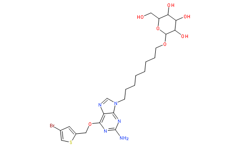 8-[2-氨基-6-[(4-溴-2-噻吩基)甲氧基]-9H-嘌呤-9-基]辛基 BETA-D-吡喃葡萄糖苷