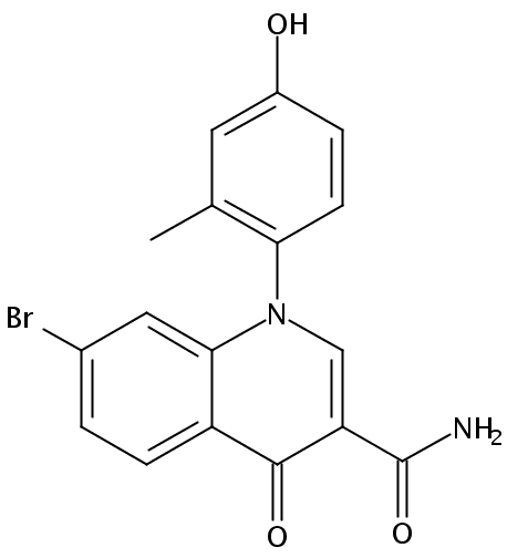 7-Bromo-1-(4-hydroxy-2-methylphenyl)-4-oxo-1,4-dihydroquinoline-3-carboxamide