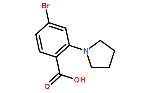 2-(1-吡咯烷基)-4-溴苯甲酸