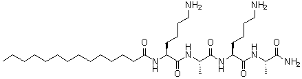 N2-(1-氧代十四烷基)-L-赖氨酰-L-丙氨酰-L-赖氨酰-L-丙氨酰胺