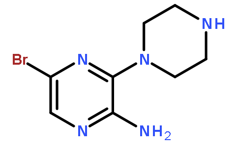 2-氨基-5-溴-3-哌嗪基吡嗪