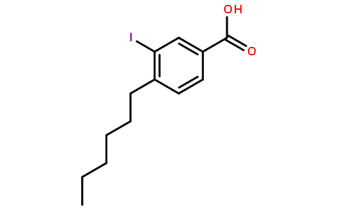 4-己基-3-碘苯甲酸