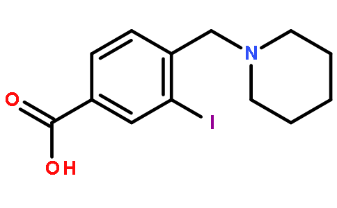 3-碘-4-(1-哌啶基甲基)苯甲酸
