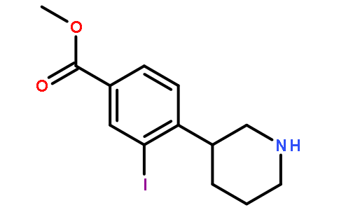 3-碘-4-(哌啶-3-基)苯甲酸甲酯