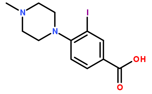 3-碘-4-(4-甲基哌嗪-1-基)苯甲酸