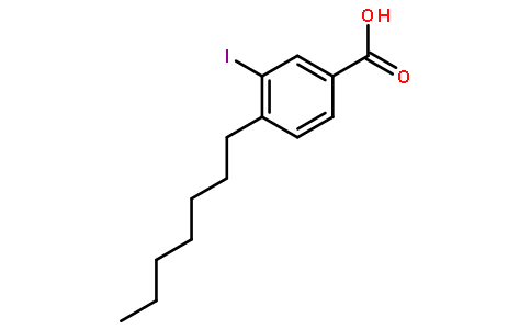 4-庚基-3-碘苯甲酸