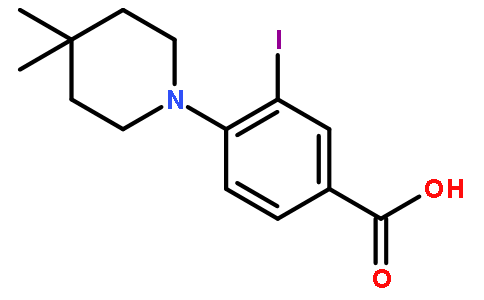 4-(4,4-二甲基哌啶-1-基)-3-碘苯甲酸