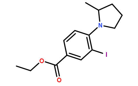3-碘-4-(2-甲基吡咯烷-1-基)苯甲酸乙酯