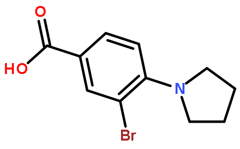 3-溴-4-(1-吡咯烷基)苯甲酸