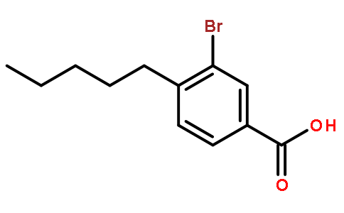 3-溴-4-戊基苯甲酸