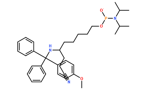 磷酰胺亚酸酸,N,N-二(1-甲基乙基)-,  2-氰基乙基6-[[(4-甲氧苯基)二苯甲基]氨基]己基酯