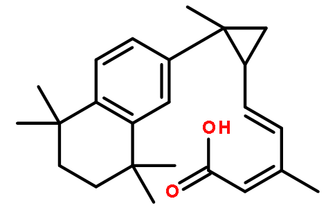 (2E,4E)-3-Methyl-5-[(1S,2S)-2-methyl-2-(5,5,8,8-tetramethyl-5,6,7 ,8-tetrahydro-2-naphthalenyl)cyclopropyl]-2,4-pentadienoic acid